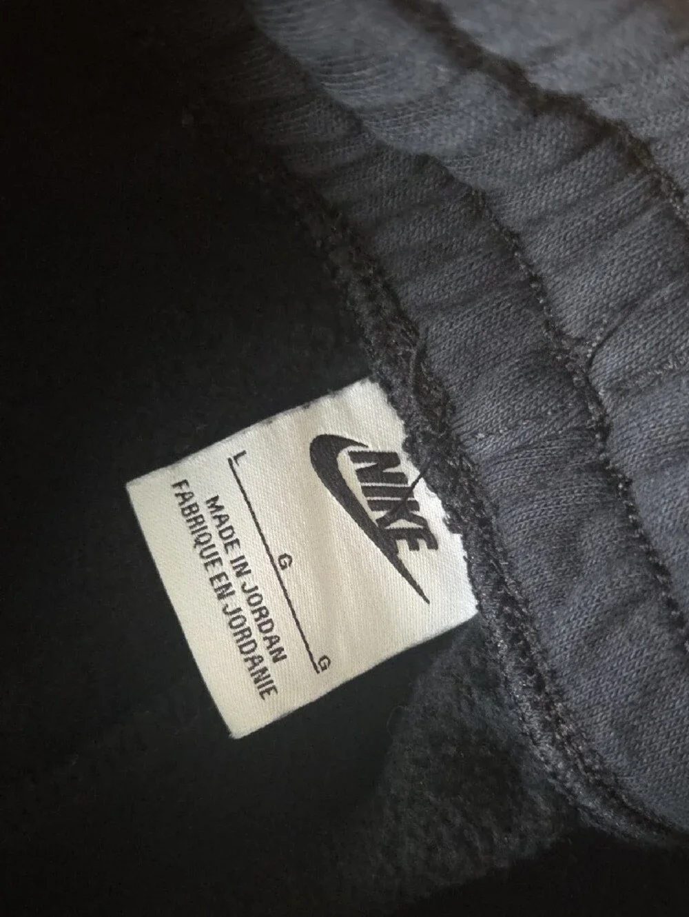 Nike Kids Black Jogger Sweatpants with White Swoosh